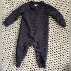 Cat & Jack 12m Grey zip romper